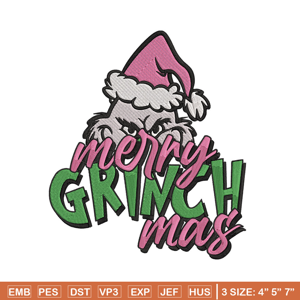 Grinchmas Embroidery Design, Grinch Embroidery, Embroidery File, Chrismas Embroidery, Anime shirt, Digital download..jpg