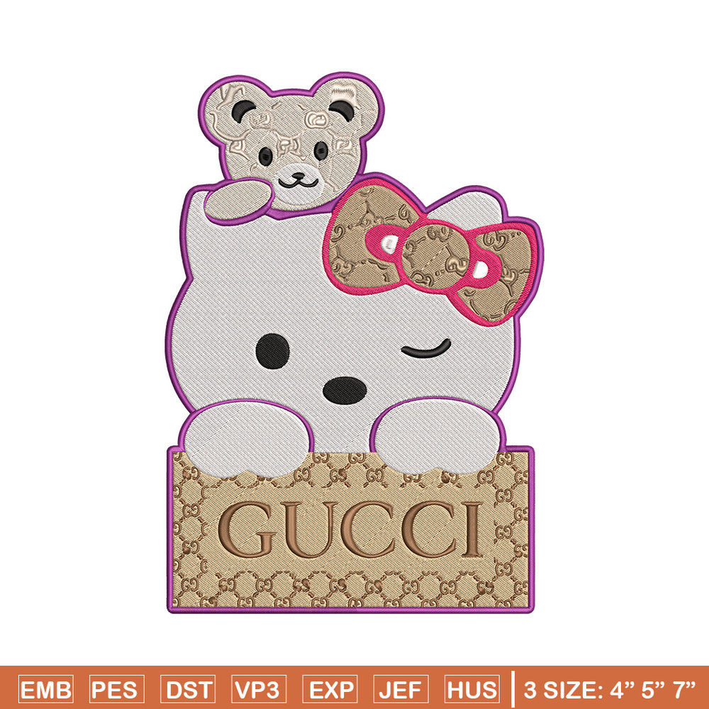 Gucci hello kitty Embroidery Design, Kitty Embroidery, Embroidery File, Gucci Embroidery, Anime shirt, Digital download.jpg