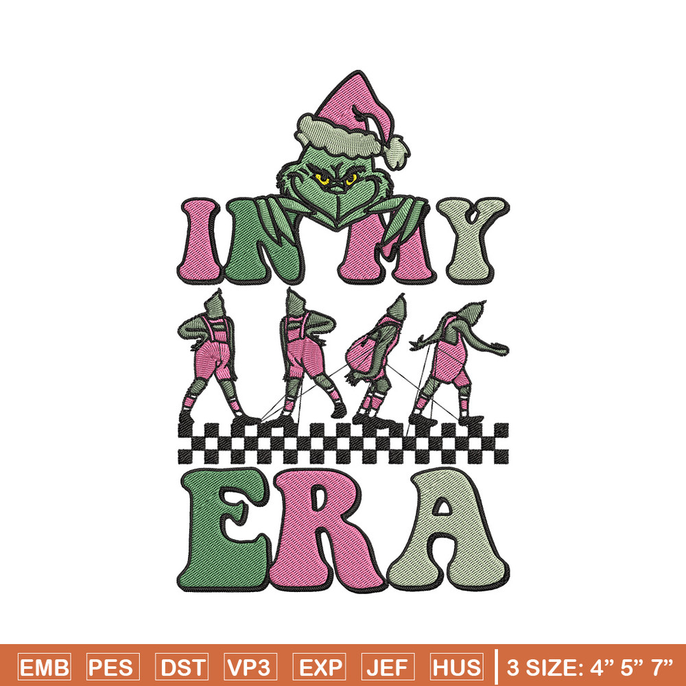 In my era Embroidery Design, Grinch Embroidery, Embroidery File, Chrismas Embroidery, Anime shirt, Digital download.jpg