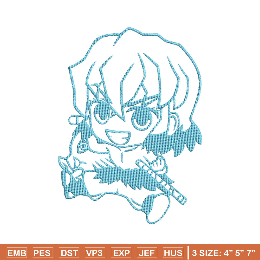 Inosuke chibi Embroidery Design,Demon slayer Embroidery,Embroidery File,Anime Embroidery,Anime shirt, Digital download.jpg