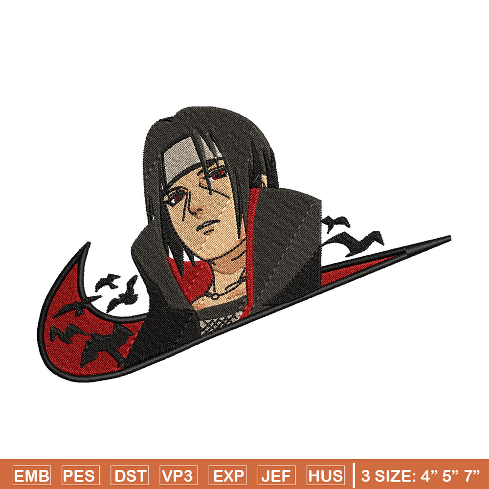 Itachi Uchiha Nike embroidery design, Naruto embroidery, Nike design, anime design, anime shirt, Digital download.jpg