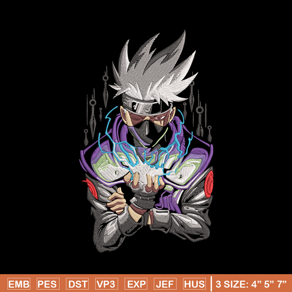 Kakashi Poster Embroidery Design, Naruto Embroidery, Embroidery File, Anime Embroidery,Anime shirt, Digital download..jpg