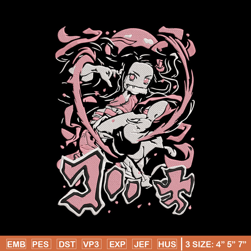 Kamado Nezuko cute Embroidery Design, Demon slayer Embroidery, Embroidery File, Anime Embroidery, Digital download.jpg