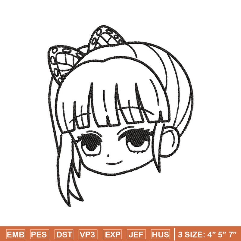 Kanao face Embroidery Design, Demon slayer Embroidery, Embroidery File, Anime Embroidery, Digital download.jpg