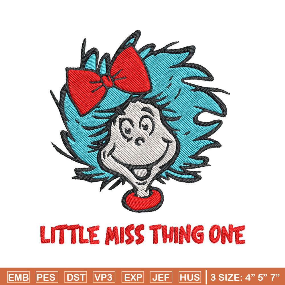 Little Miss Thing Dr Seuss Embroidery Design, Little Miss Thing Dr Seuss Embroidery, Embroidery File, Digital download..jpg