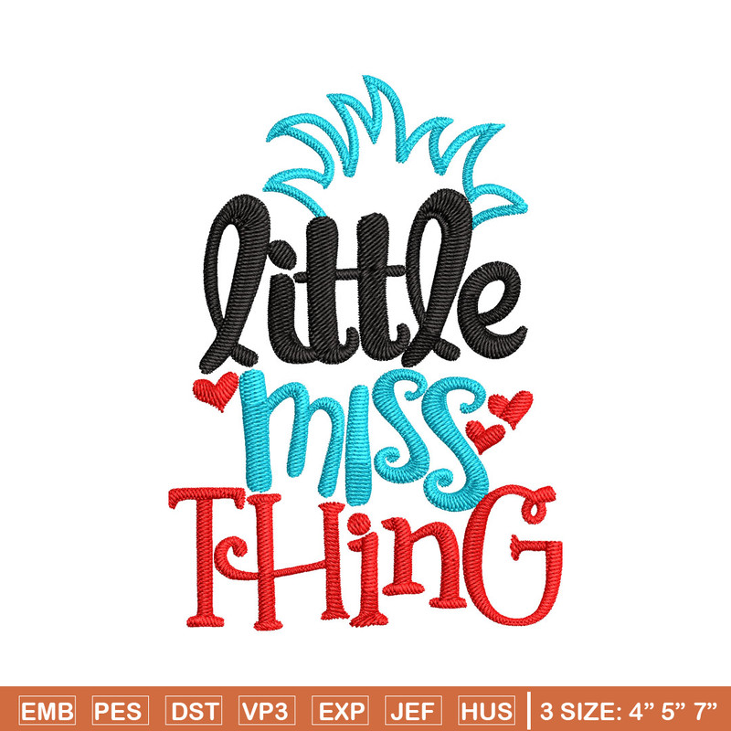 Little Miss Thing Dr Seuss Embroidery Design, Little Miss Thing Dr Seuss Embroidery, Embroidery File, Digital download.jpg