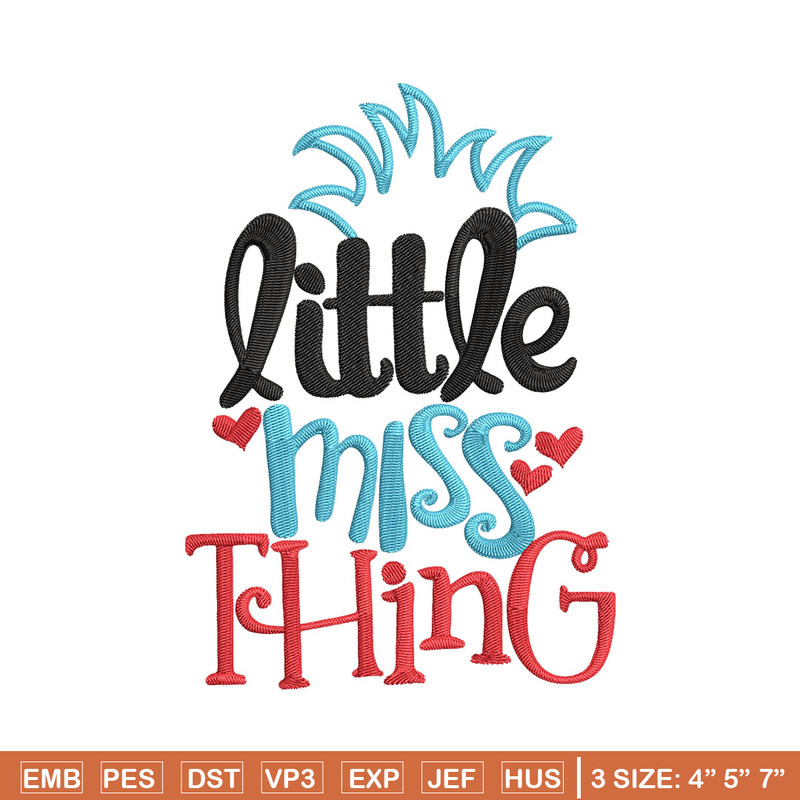 Little Miss Thing Embroidery Design, Dr Seuss Embroidery, Embroidery File, Embroidery design, Digital download..jpg