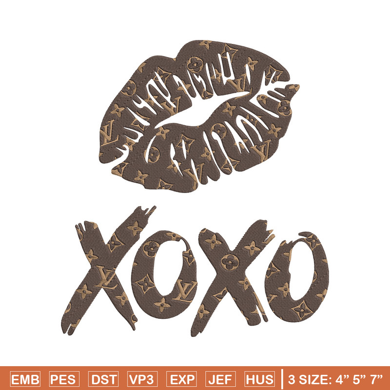 Lv lips xoxo Embroidery Design, Lv Embroidery, Embroidery File, Anime Embroidery, Anime shirt, Digital download..jpg