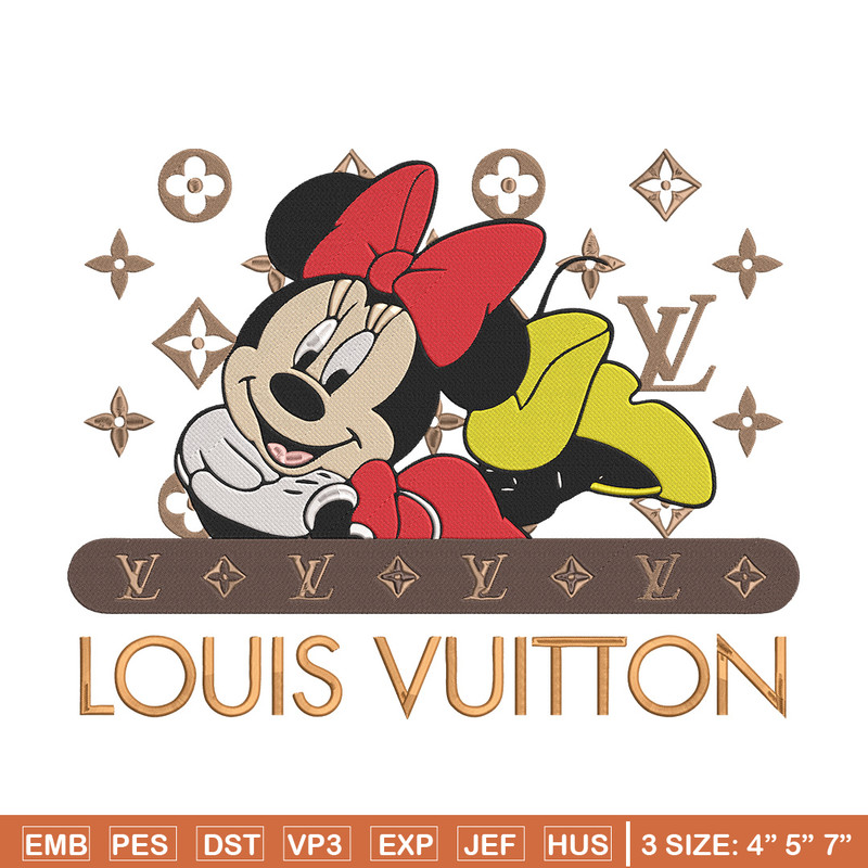 LV x minnie Embroidery Design, Mickey Embroidery, Embroidery File, LV Embroidery, Anime shirt, Digital download.jpg