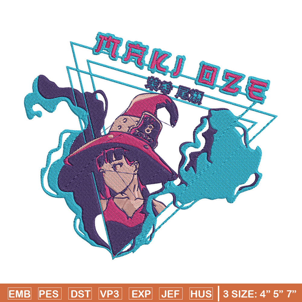 Maki Oze Embroidery Design, Fire force Embroidery, Embroidery File, Anime Embroidery, Anime shirt, Digital download.jpg