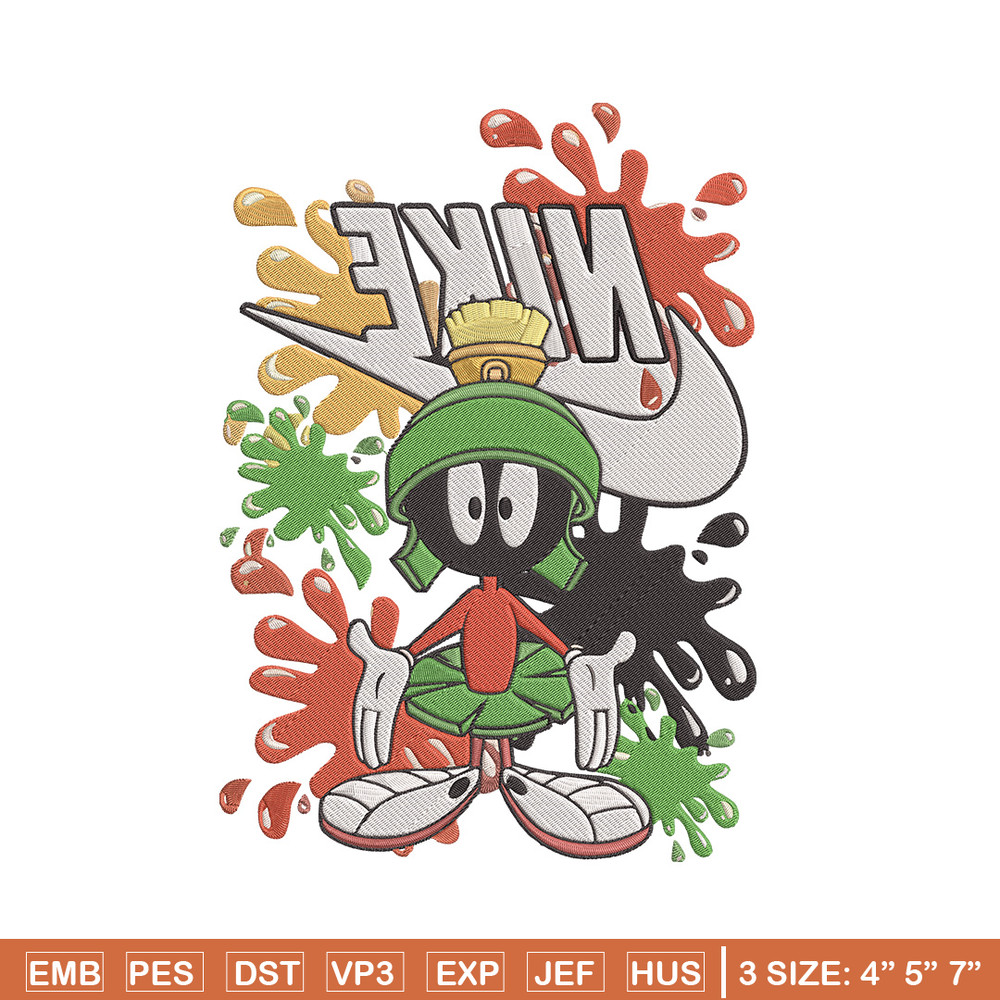 Marvin x nike Embroidery Design, Marvin Embroidery, Embroidery File, Anime Embroidery, Anime shirt, Digital download.jpg