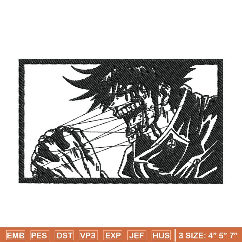 Megumi rectangle Embroidery Design, Jujutsu Embroidery, Embroidery File, Anime Embroidery, Anime shirt, Digital download.jpg