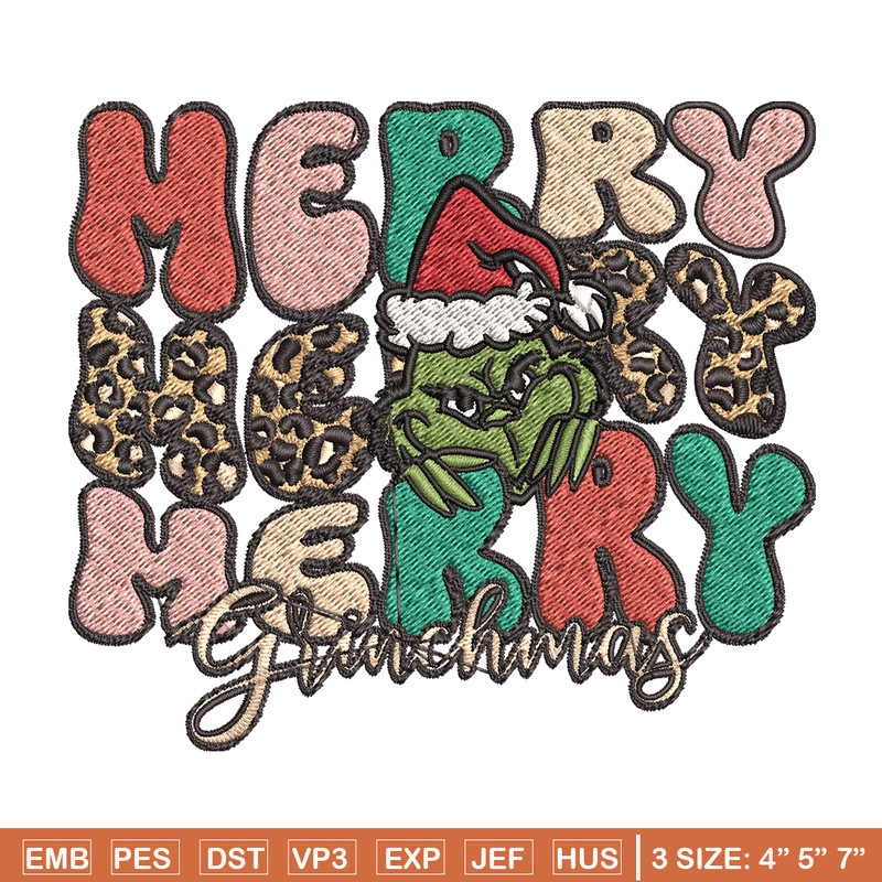 Merry Grinch Embroidery design, Grinch Christmas Embroidery, Grinch design, Embroidery File, Digital download..jpg