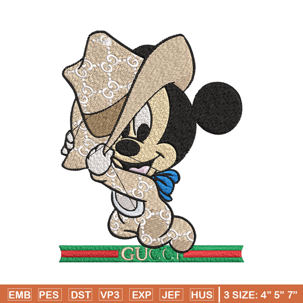 Mickey baby Embroidery Design, Gucci Embroidery, Embroidery File, Logo shirt, Sport Embroidery, Digital download.jpg