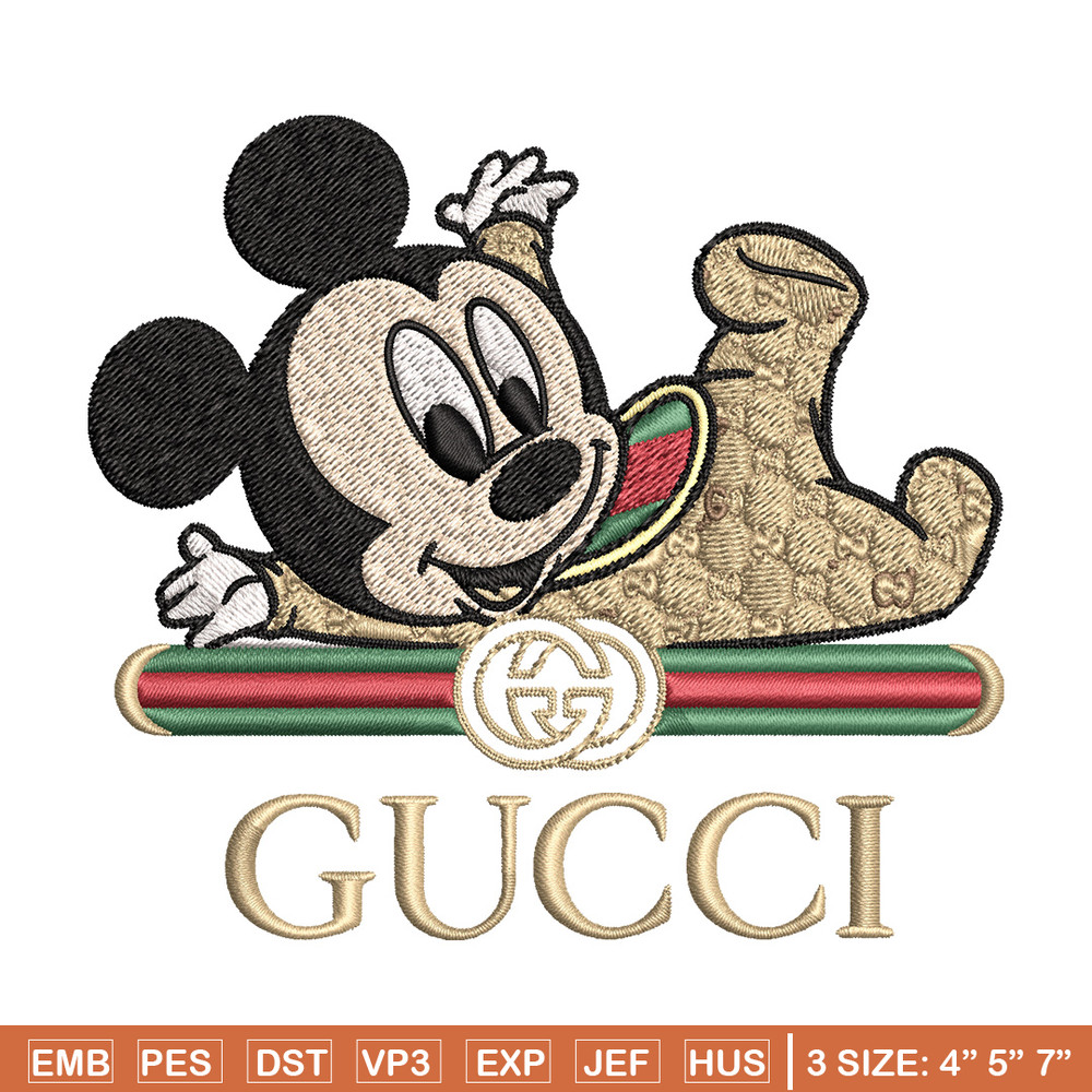 Mickey baby gucci Embroidery Design,Gucci Embroidery, Embroidery File, Logo shirt, Sport Embroidery, Digital download.jpg