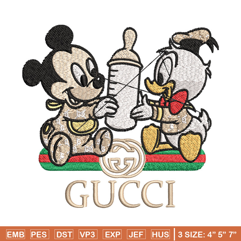 Mickey duck baby Embroidery Design, Gucci Embroidery, Embroidery File, Logo shirt, Sport Embroidery, Digital download..jpg