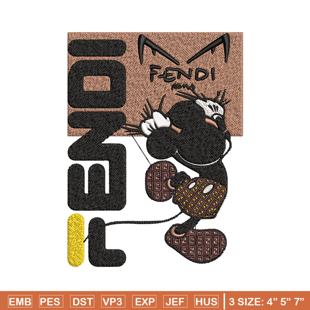 Mickey Fendi Logo Embroidery design, Mickey Mouse cartoon Embroidery, cartoon design, Embroidery File, Instant download..jpg