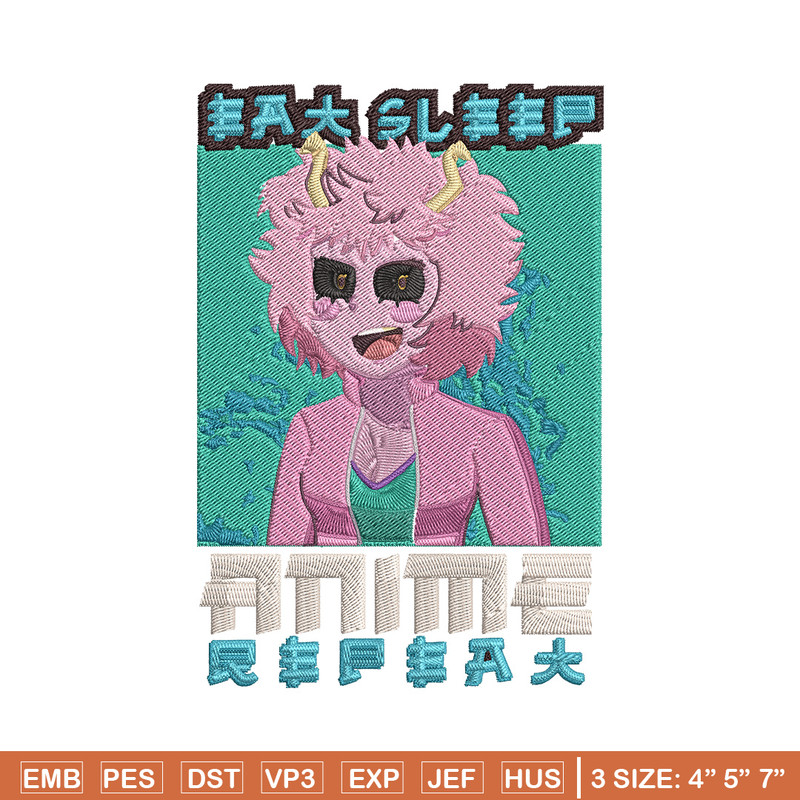 Mina Ashido Embroidery Design, Mha Embroidery, Embroidery File, Anime Embroidery,Anime shirt, Digital download.jpg