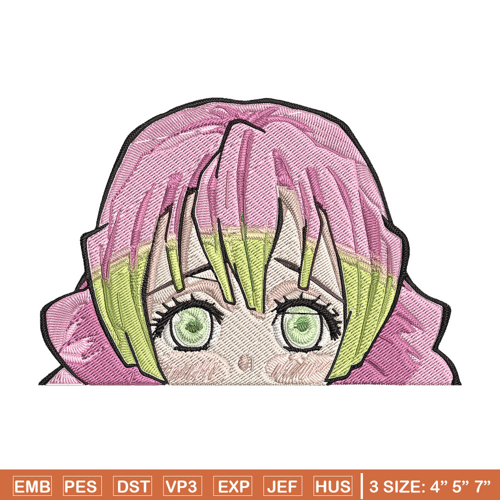 Mitsuri Peeker Embroidery Design, Demon slayer Embroidery, Embroidery File, Anime Embroidery, Digital download.jpg