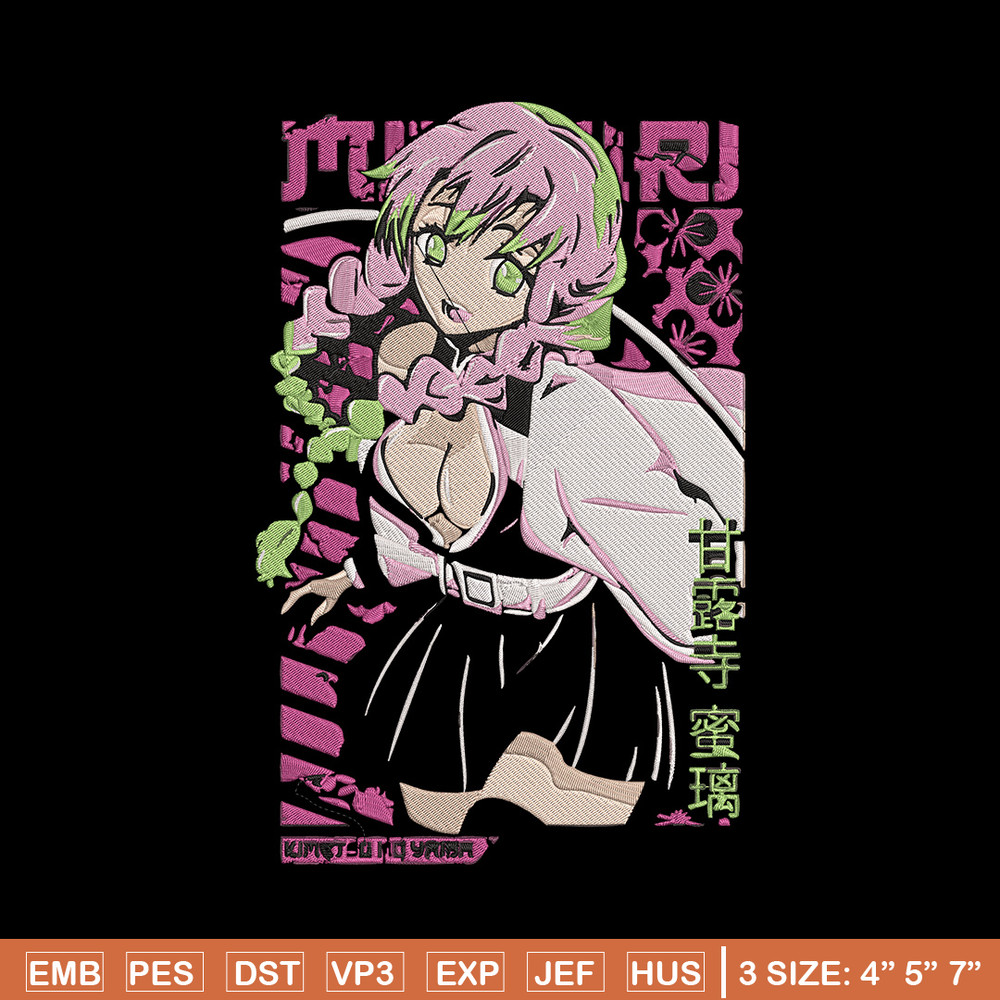 Mitsuri poster Embroidery Design, Demon slayer Embroidery, Embroidery File, Anime Embroidery, Digital download..jpg