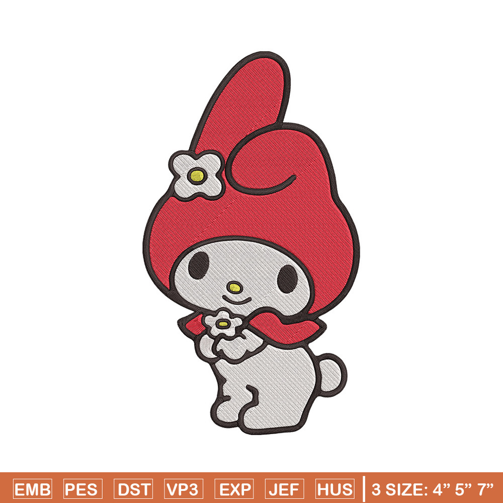 My Melody Embroidery Design, Hello kitty Embroidery, Embroidery File, Anime Embroidery, Anime shirt, Digital download.jpg
