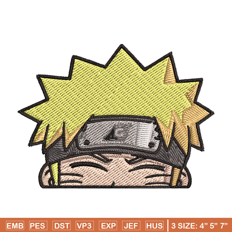 Naruto Peeker Embroidery Design, Naruto Embroidery, Embroidery File, Anime Embroidery, Anime shirt, Digital download.jpg