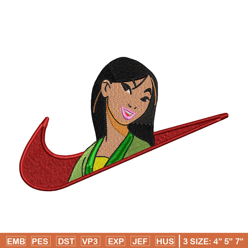 Nike Mulan embroidery design, Nike Mulan embroidery, Nike design, cartoon design, cartoon shirt, Digital download.jpg