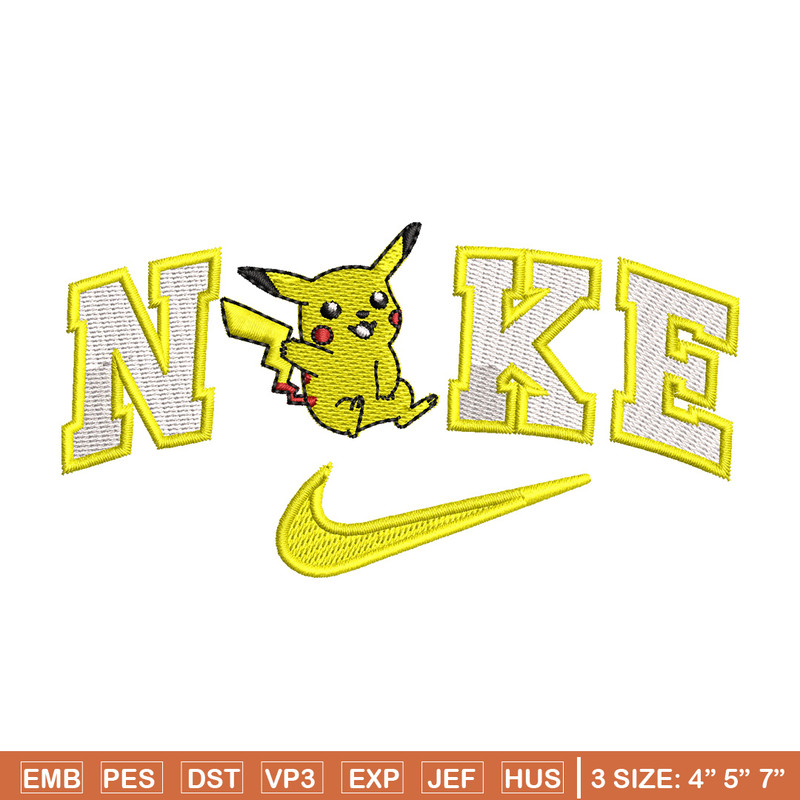 Nike pikachu embroidery design, Pokemon embroidery, Nike design, Embroidery shirt, Embroidery file, Digital download.jpg