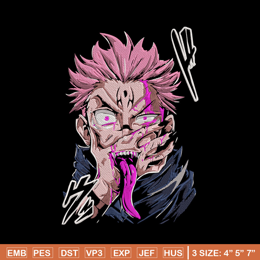Ryomen Sukuna Embroidery Design, Jujutsu Embroidery, Embroidery File, Anime Embroidery,Anime shirt,Digital download.jpg