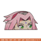 Sakura Peeker Embroidery Design, Naruto Embroidery, Embroidery File, Anime Embroidery, Anime shirt, Digital download.jpg
