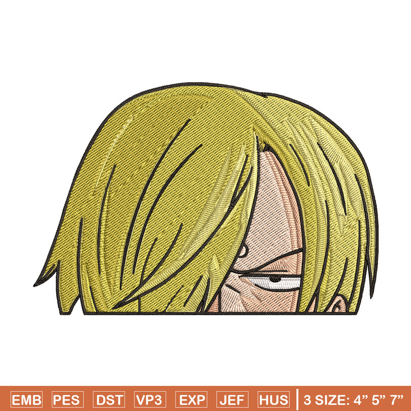 Sanji Peeker Embroidery Design, One piece Embroidery, Embroidery File, Anime Embroidery, Anime shirt, Digital download.jpg