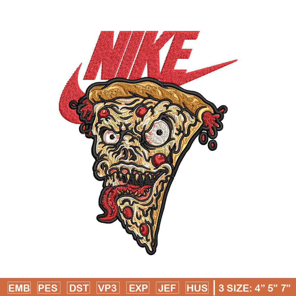 Scary Monster Pizza Nike Embroidery design, Monster Pizza Embroidery, Nike design, Embroidery file, Instant download..jpg