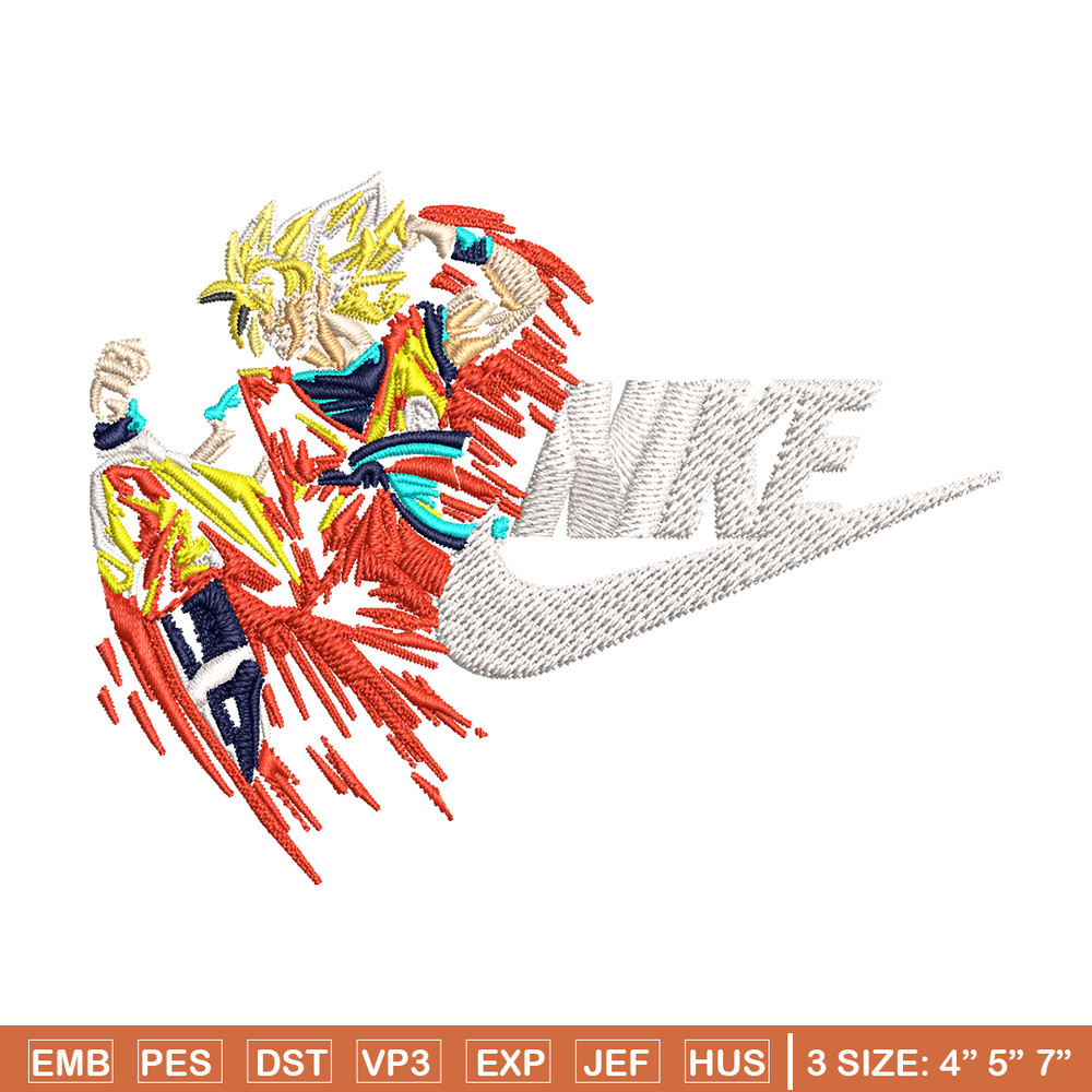 Son Goku Nike Embroidery design, Dragon ball Embroidery, Nike design, anime shirt, Embroidery file, Instant download..jpg