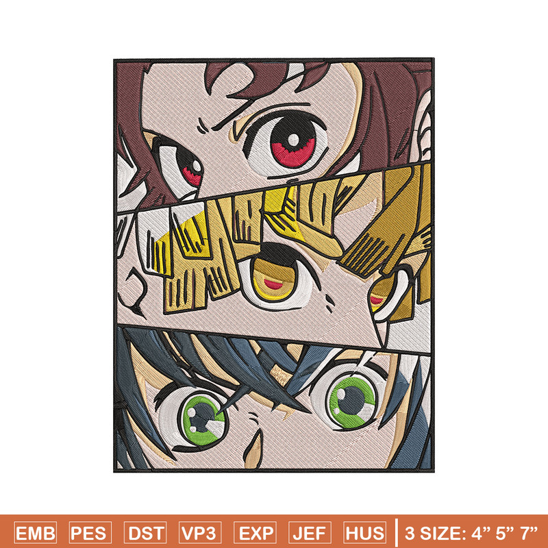 Tanjiro friends poster Embroidery Design, Demon slayer Embroidery, Embroidery File, Anime Embroidery, Digital download.jpg
