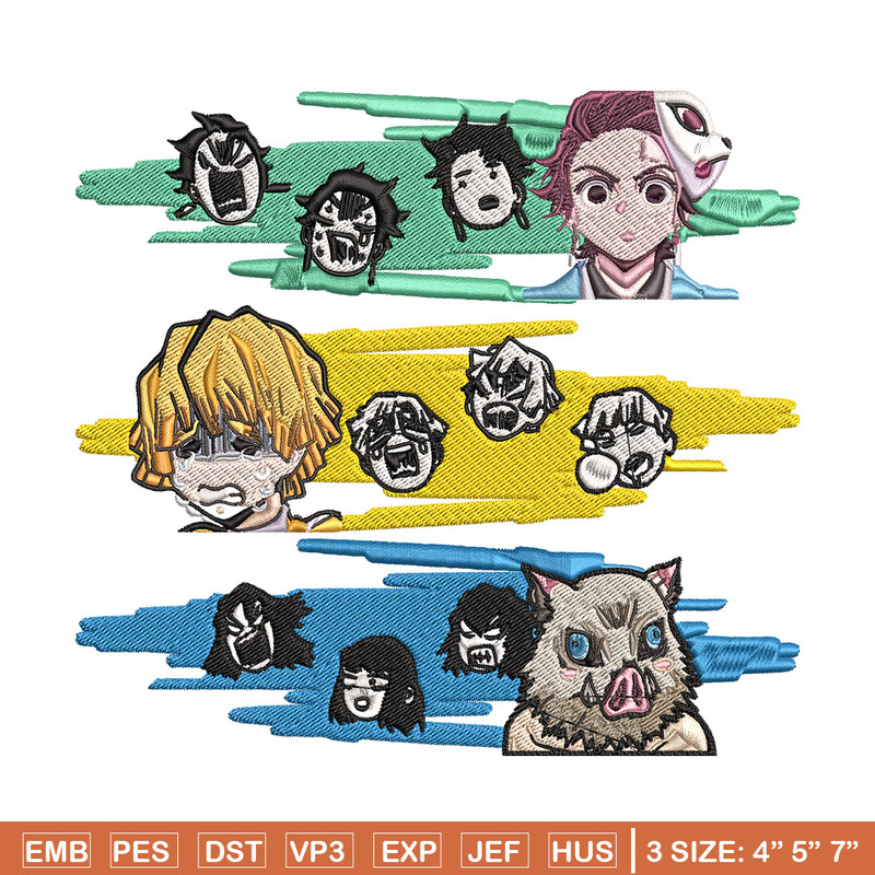 Tanjiro friends sticker Embroidery Design, Demon slayer Embroidery, Embroidery File,Chrismas Embroidery,Digital download.jpg