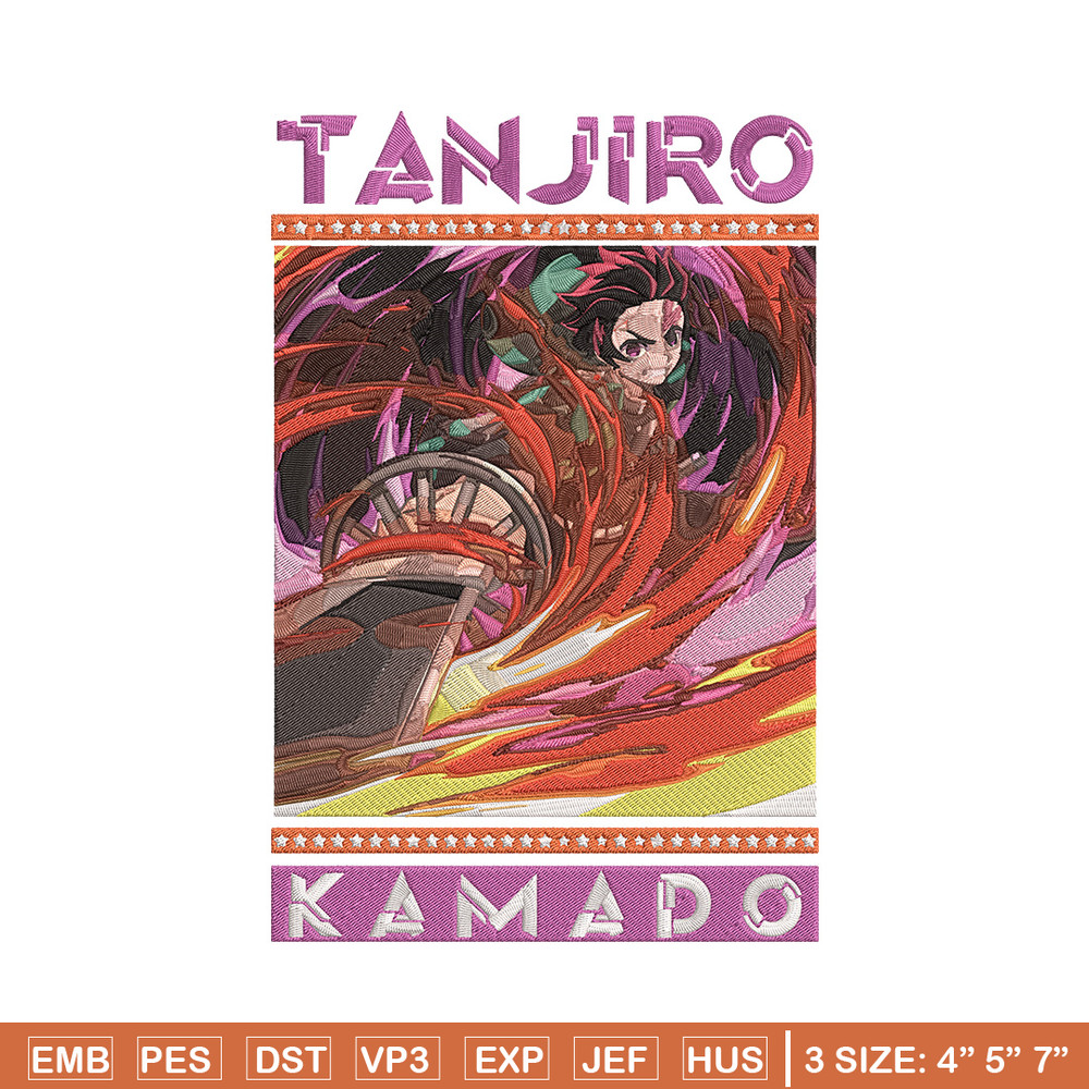 Tanjiro kamado Embroidery Design, Demon slayer Embroidery,Embroidery File,Anime Embroidery, Anime shirt,Digital download.jpg