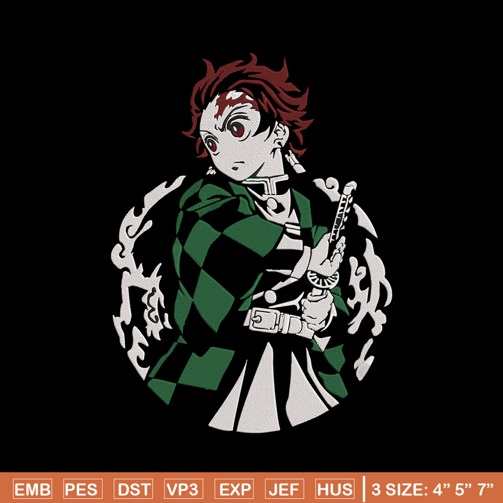 Tanjiro kamado Embroidery Design,Demon slayer Embroidery,Embroidery File, Anime Embroidery, Anime shirt,Digital download.jpg