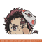 Tanjiro Peeker Embroidery Design, Demon slayer Embroidery, Embroidery File, Anime Embroidery, Digital download..jpg