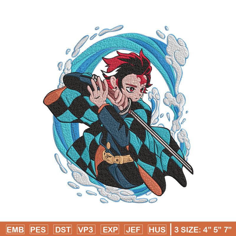 Tanjiro poster Embroidery Design,Demon slayer Embroidery, Embroidery File,Anime Embroidery,Anime shirt,Digital download.jpg