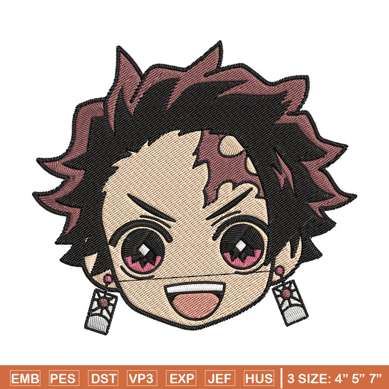 Tanjiro sticker Embroidery Design, Demon slayer Embroidery, Embroidery File, Anime Embroidery, Digital download.jpg