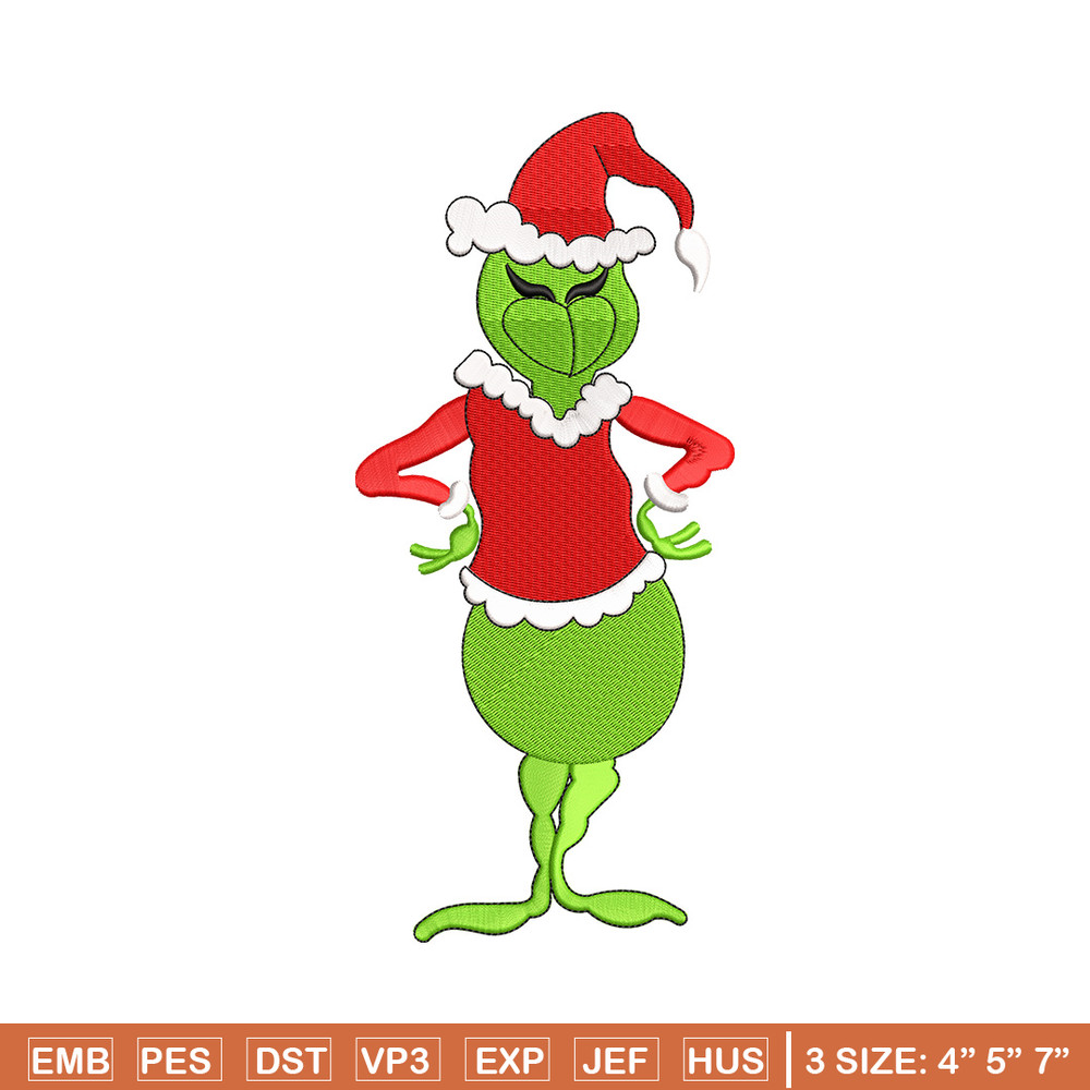 The Grinch embroidery design, Chrismas embroidery, Embroidery file, Embroidery shirt, Emb design, Digital download.jpg
