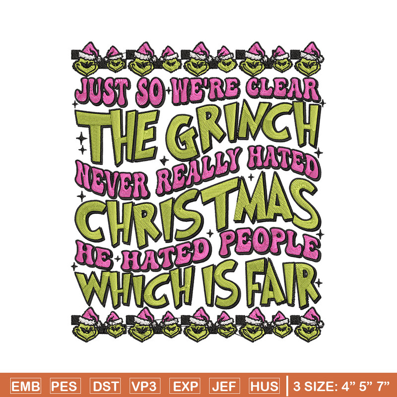 The grinch Embroidery Design, Grinch Embroidery, Embroidery File, Chrismas Embroidery, Anime shirt, Digital download.jpg