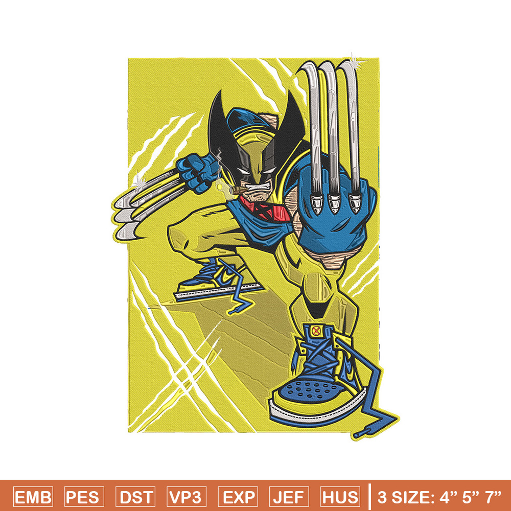 Wolverine poster Embroidery Design, DC comics Embroidery, Embroidery File, Anime Embroidery,Anime shirt,Digital download.jpg