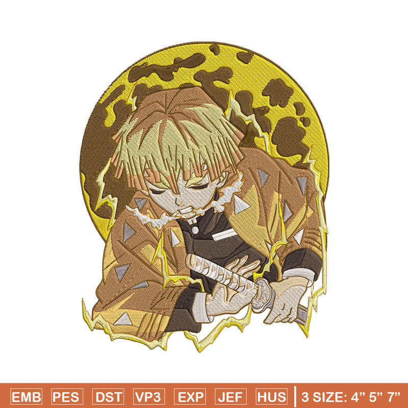 Zenitsu thunder Embroidery Design,Demon slayer Embroidery,Embroidery File,Anime Embroidery,Anime shirt, Digital download.jpg