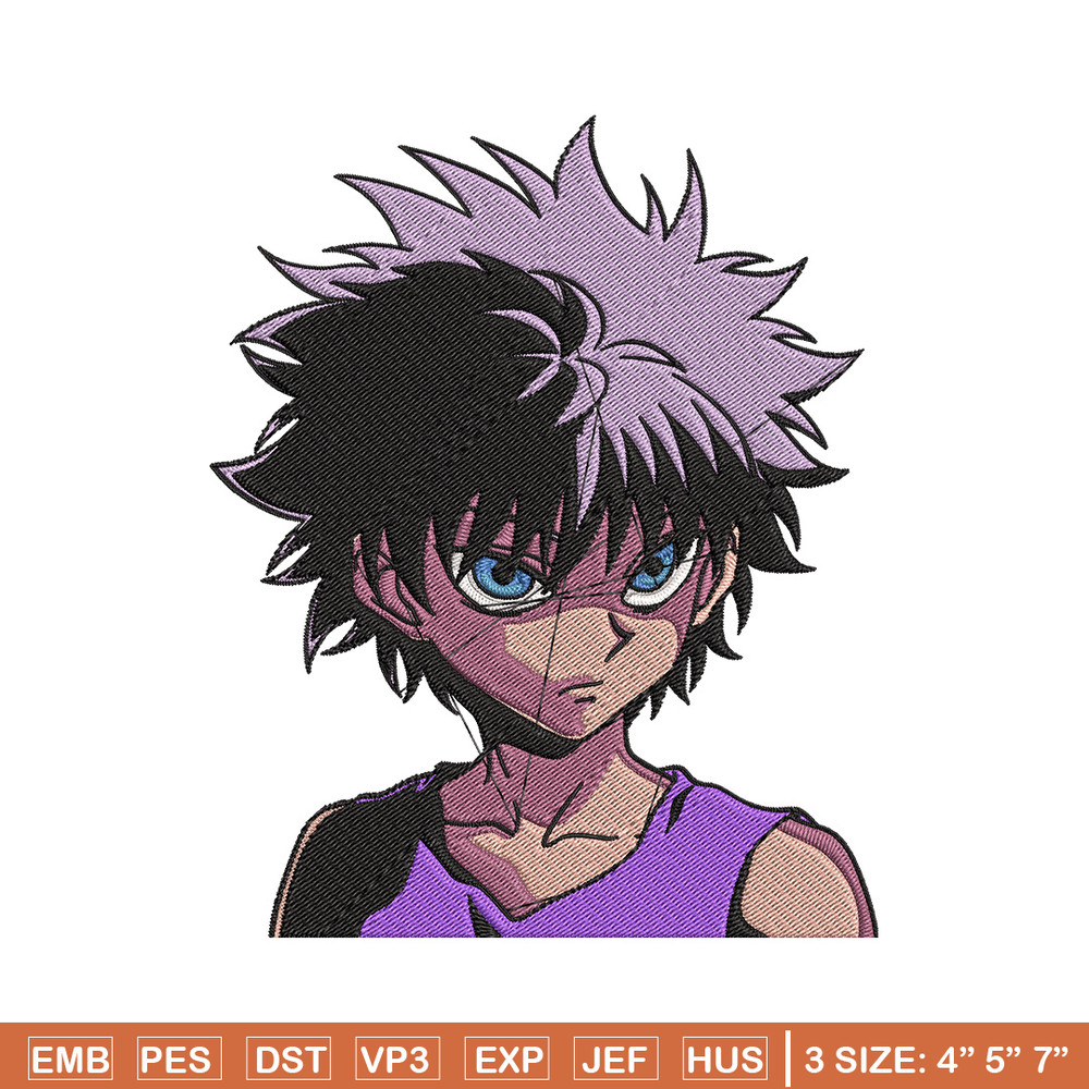 Zoldyck Killua Embroidery Design, Hxh Embroidery,Embroidery File, Anime Embroidery, Anime shirt, Digital download..jpg