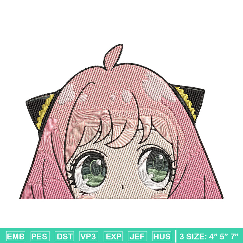 Anya Peek Embroidery Design, Spy x family Embroidery, Embroidery File, Anime Embroidery, Anime shirt, Digital download..jpg