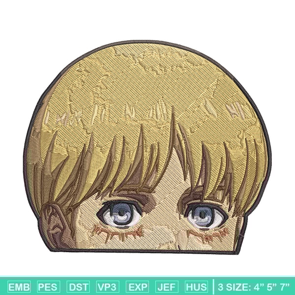 Armin Peeker Embroidery Design, Aot Embroidery, Embroidery File, Anime Embroidery, Anime shirt, Digital download..jpg