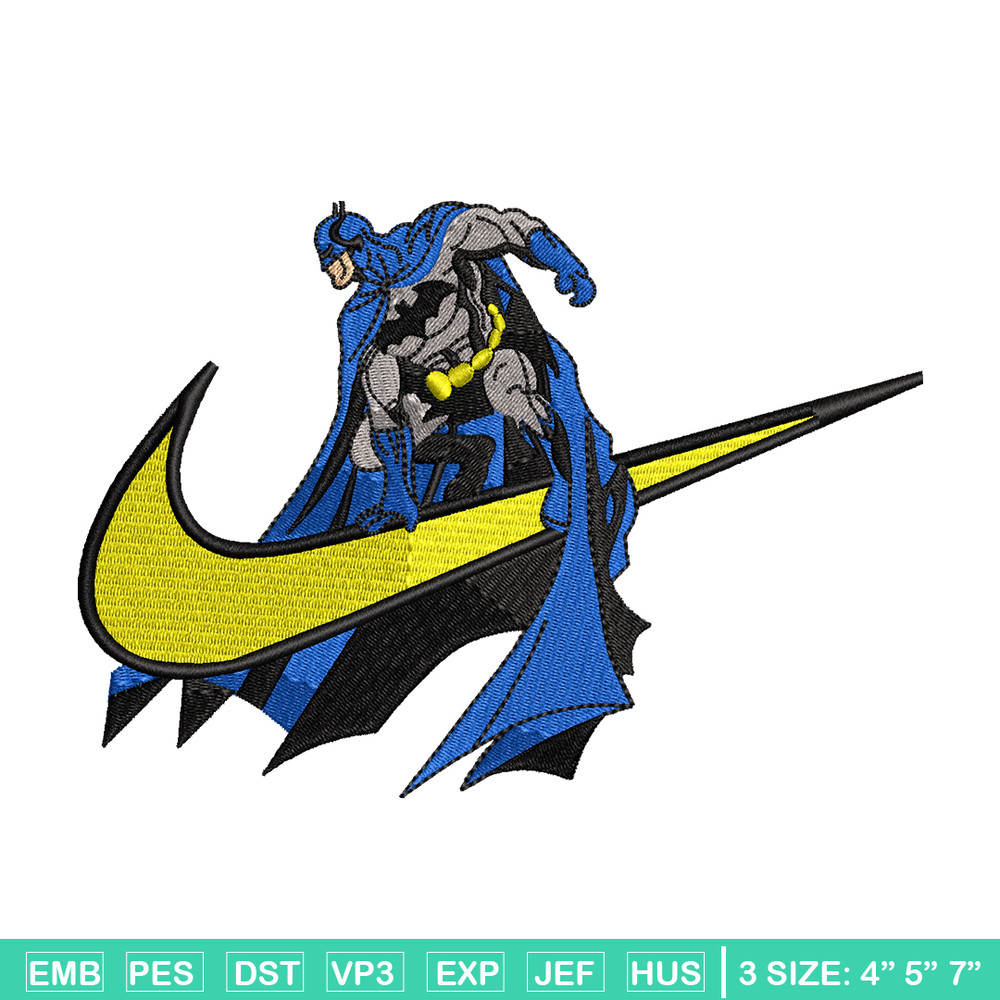 Batman Nike Logo embroidery design, Batman embroidery, Nike design, Logo shirt, movie shirt, digital download.jpg
