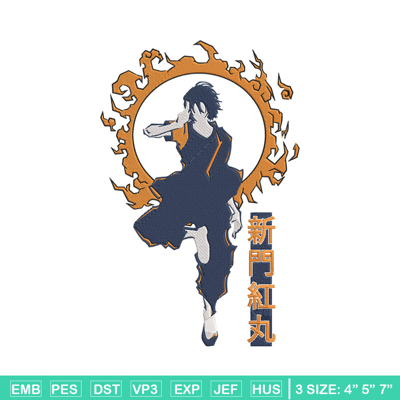 Benimaru Embroidery Design, Enen no Shouboutai Embroidery,Embroidery File,Anime Embroidery,Anime shirt,Digital download.jpg