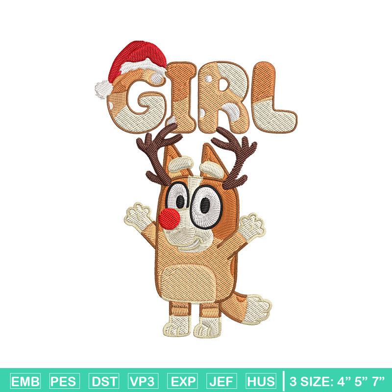 Bingo girl Embroidery Design, Bluey Embroidery, Embroidery File, Chrismas Embroidery, Anime shirt, Digital download.jpg